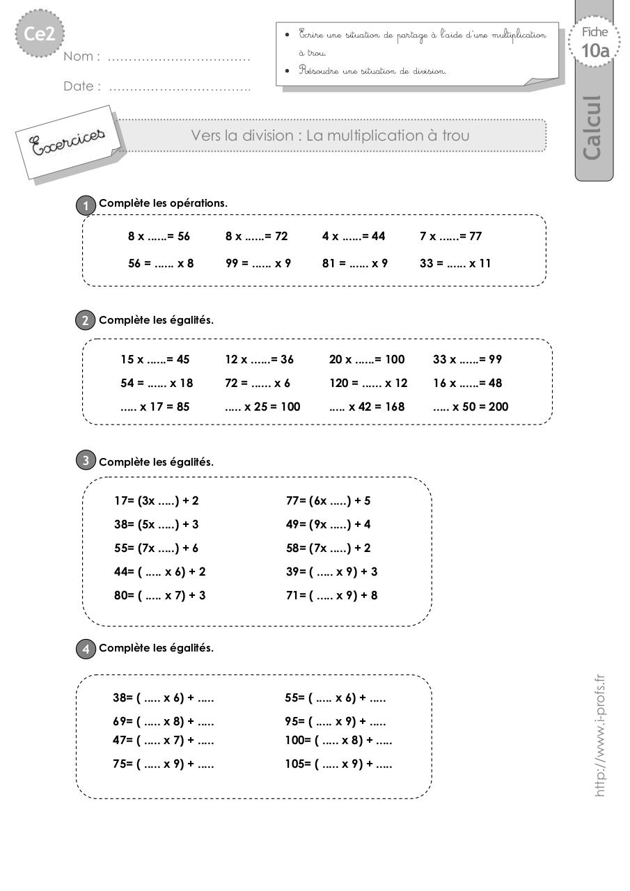 Exercice Multiplication Cm2 Cycle 3 Pass Education Hot Sex Picture
